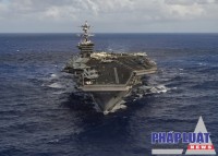 Tàu sân bay USS Carl Vinson của Mỹ được triển khai gần bán đảo Triều Tiên. REUTERS