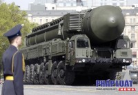 Xe chở tên lửa hạt nhân chiến lược của Nga. Ảnh: RIA Novosti