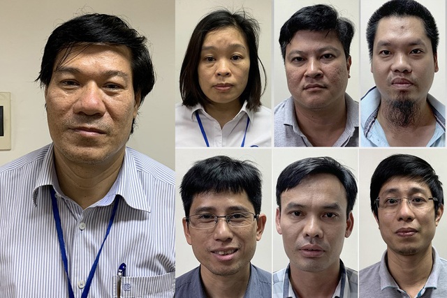 Bị can Nguyễn Nhật Cảm (ảnh to) và đồng phạm trong vụ án xảy ra tại CDC Hà Nội vừa bị CO3 khởi tố