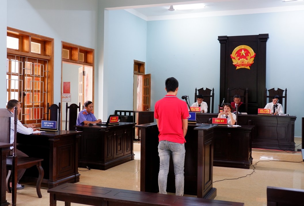 Tòa án nhân dân huyện Ia H’Drai, Kon Tum xét xử vụ án trộm cắp tài sản - Ảnh: Phương Dung